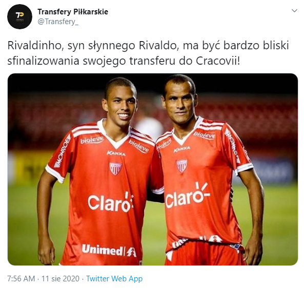 Syn słynnego Rivaldo bliski TRANSFERU DO EKSTRAKLASY!